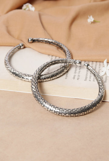 German Silver Designer Antique Look Snake Skin Design Traditional Kada Anklet
